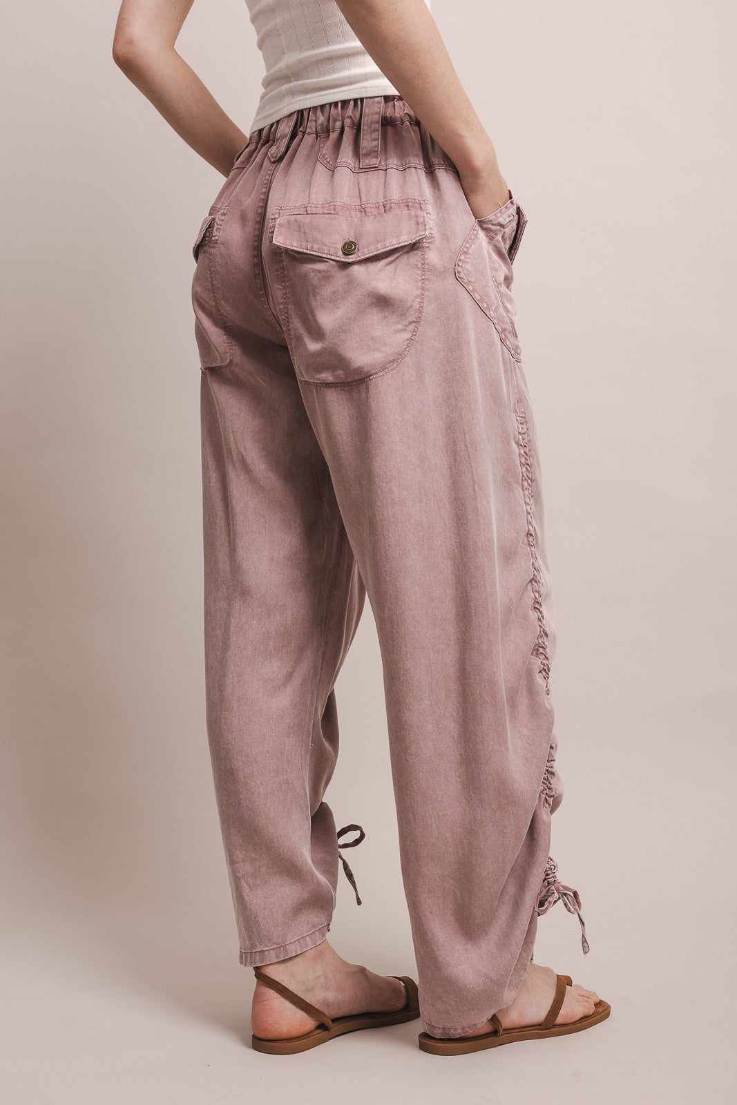 Desert Rose Ruched Cargo Pants by BlueVelvet