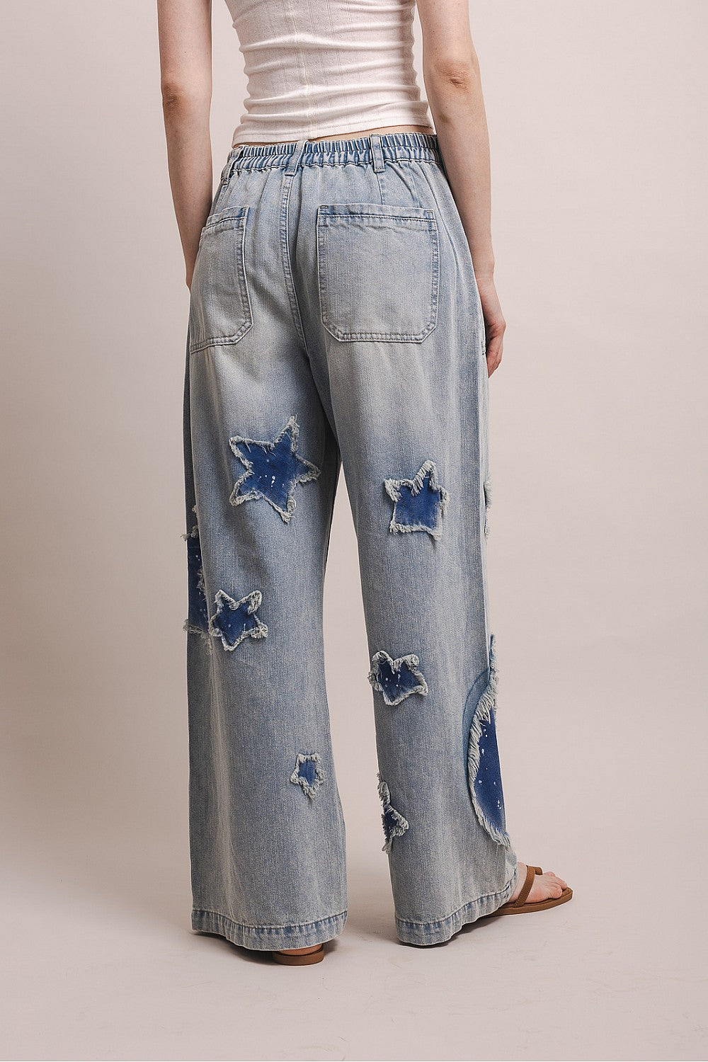 Starlight Wanderer Wide Leg Denim Pants by BlueVelvet