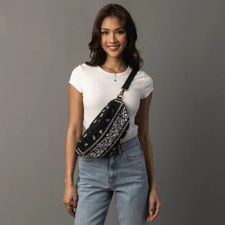 Midnight Bandana Crossbody by Panache Apparel Co