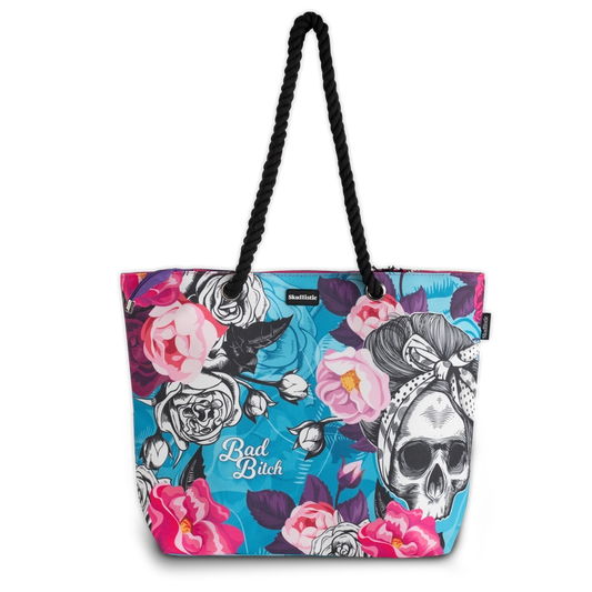 Flower Skull Shoulder Bag