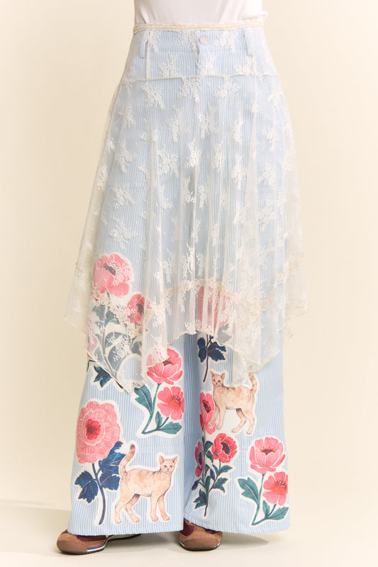 Moonflower Lace Overlay Skirt