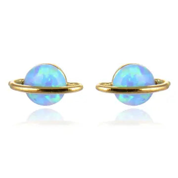Opal Saturn Earrings