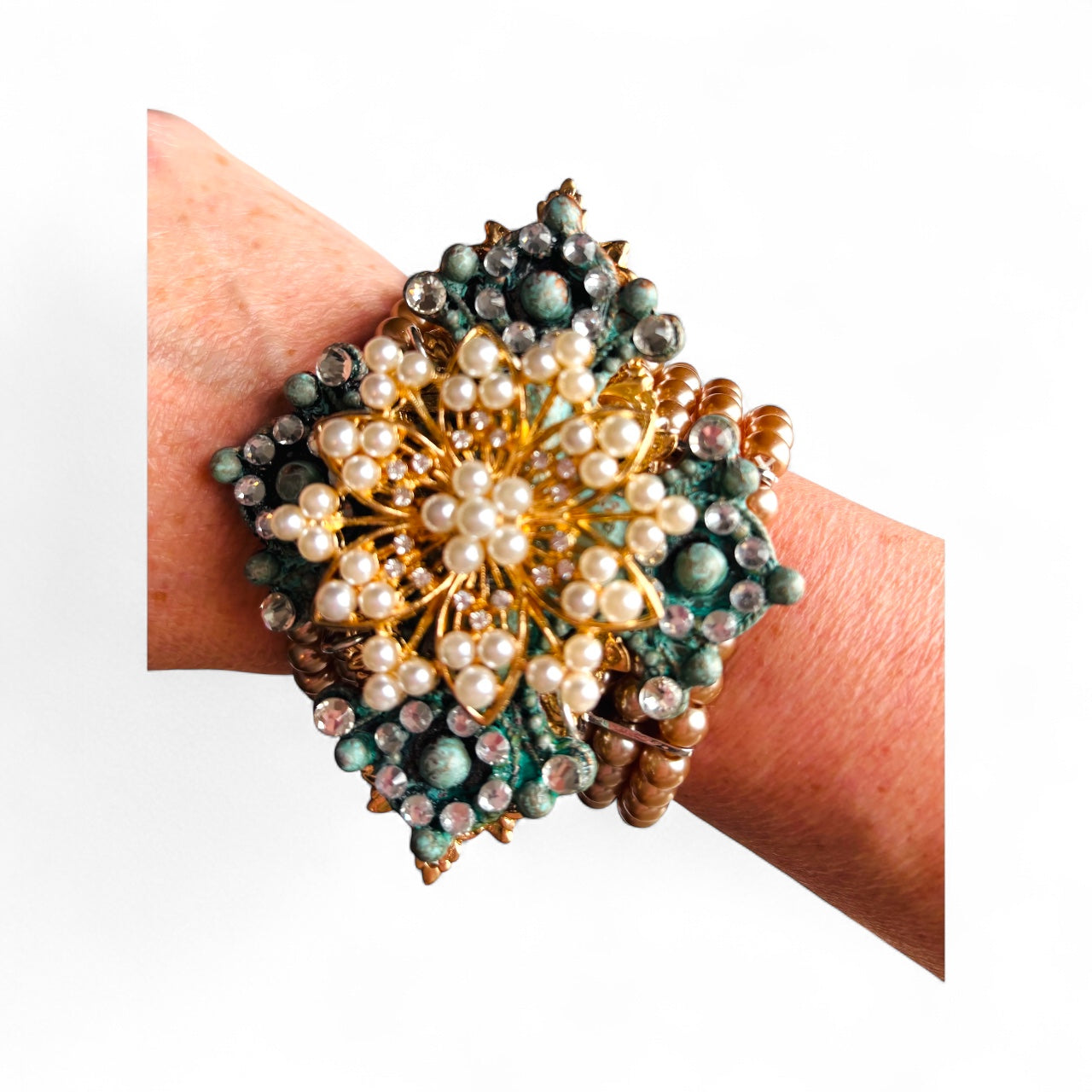 Patina Pearl Garden Bracelet