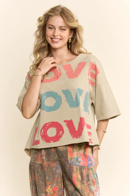Love In Every Language Oversized Tee