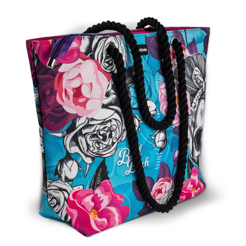 Flower Skull Shoulder Bag