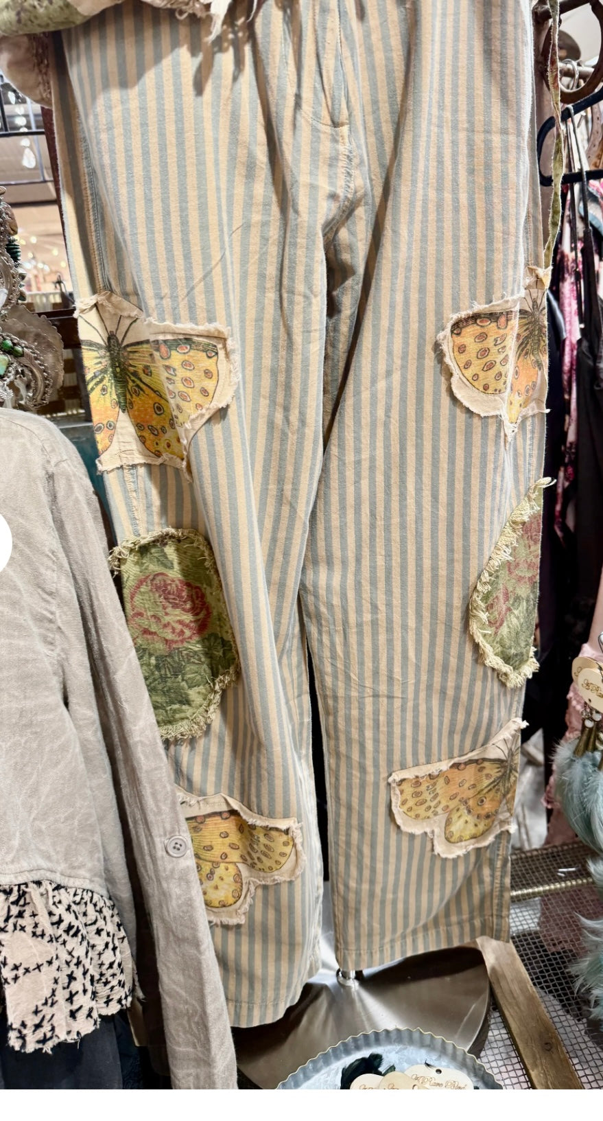 **PRE-ORDER/PRE-AUTHORIZE** STRIPED BUTTERFLY PANTS by A RARE BIRD