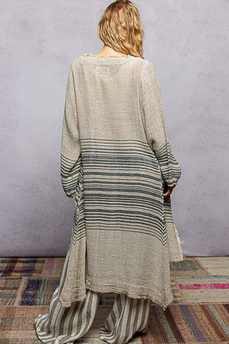 Nomadic Tides Textured Kimono by POL