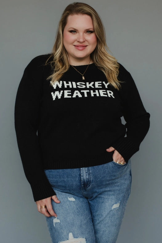 Whiskey Weather Knit Sweater. Comes in Regular or Curvy. Looks Great with Faux Leather Pants or Denim. Dress or Dress Down. Cozy Girl Fall or Winter.
