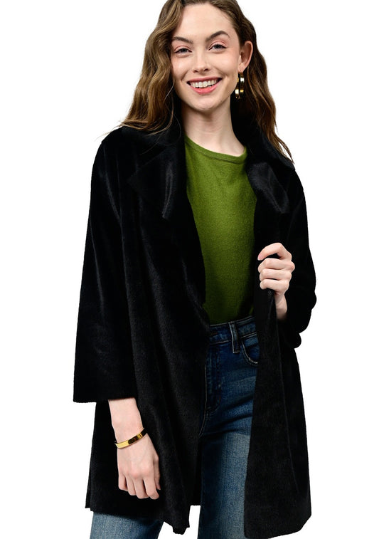 Fancy Free Faux Fur and Suede Coat