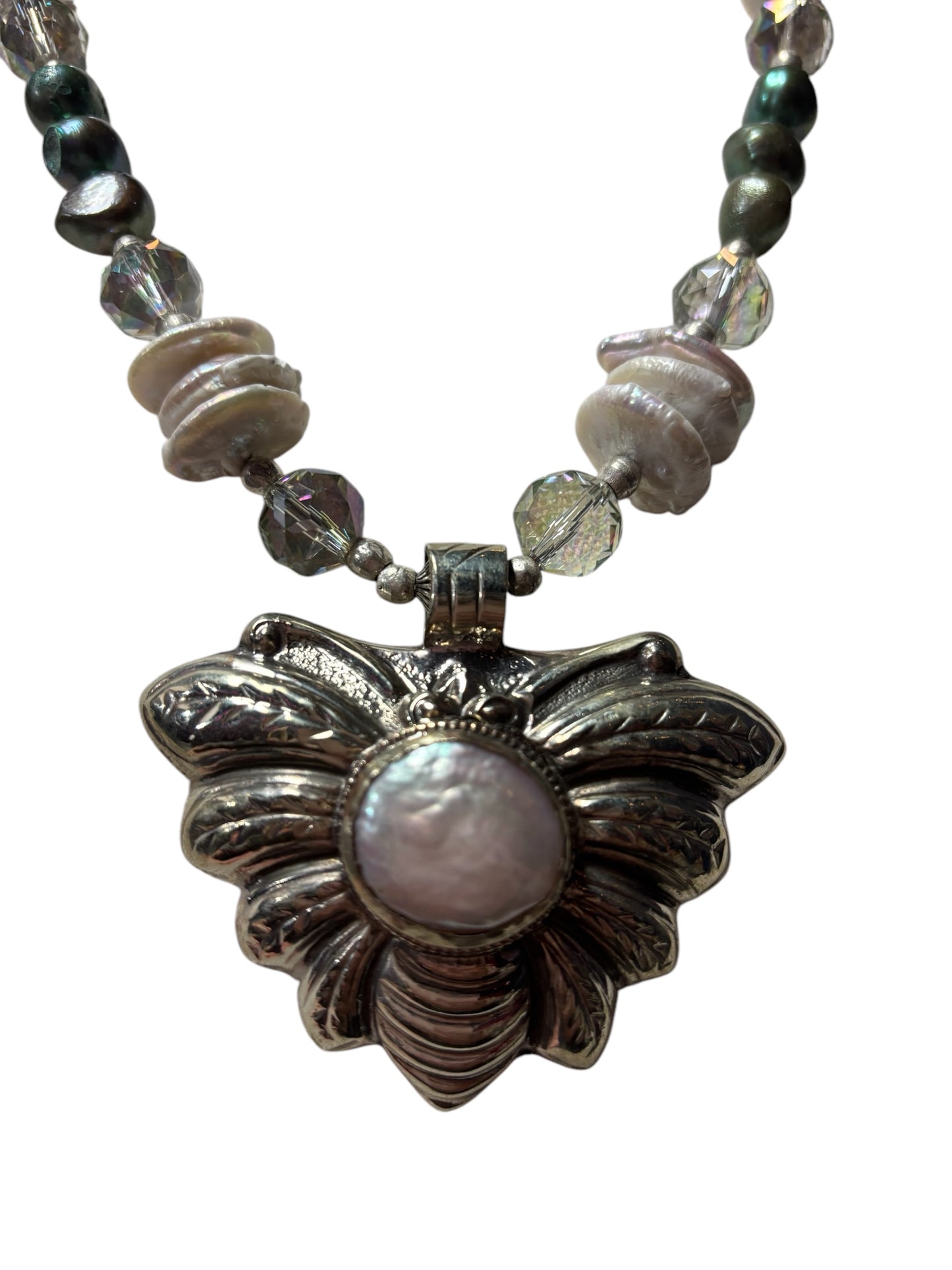 Bee With Mother Of Pearl Necklace