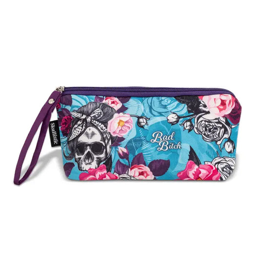 Skullistic Bb Flower Skull Makeup Bag