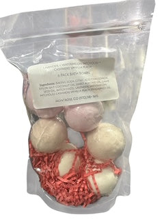 6 Pack Bath Bombs ~Lavender-Watermelon Patchouli~ Cashmere Vanilla Peach