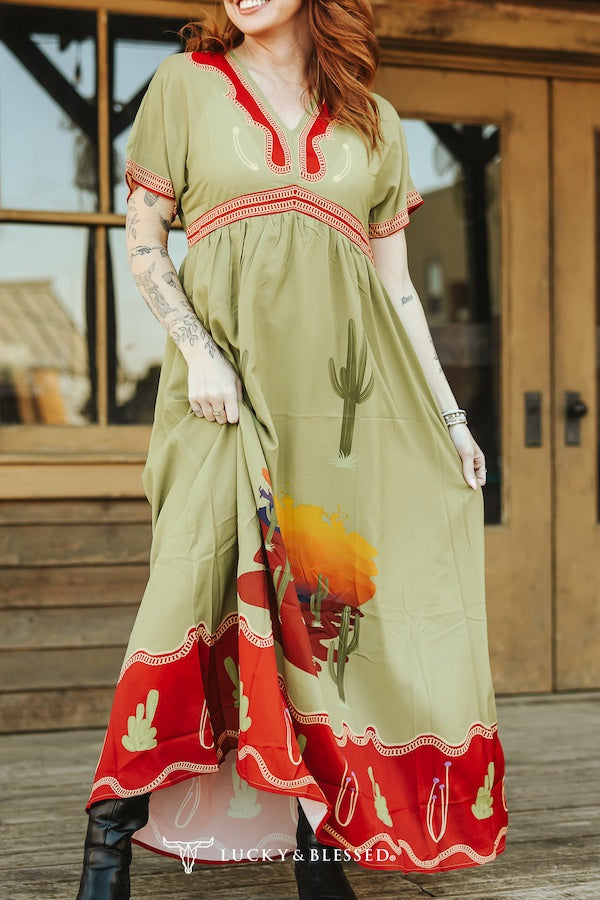 Prickly Sunset Dress