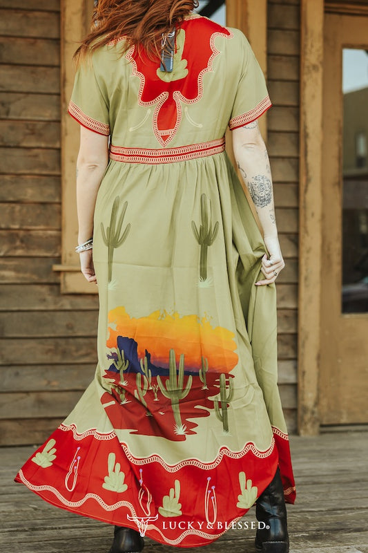 Prickly Sunset Dress