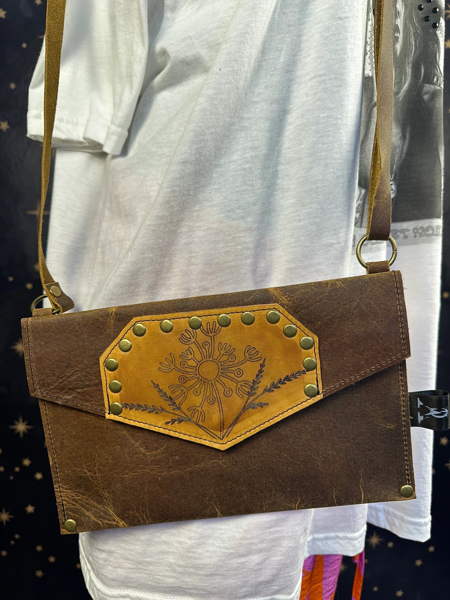 Floral Memories Leather Crossbody