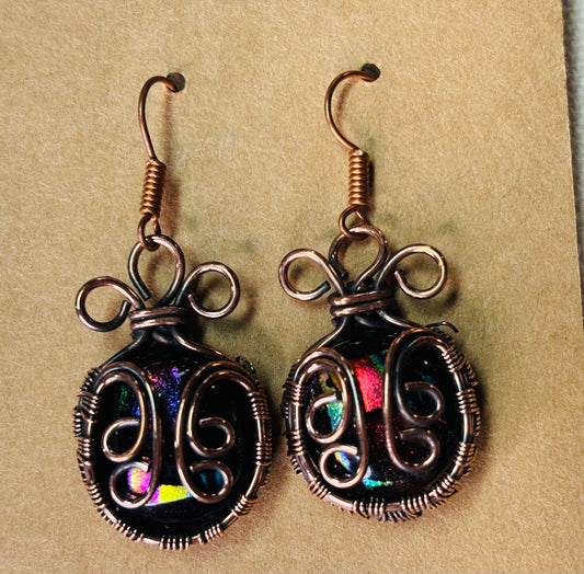 Adorable Dichroic Drop Earrings