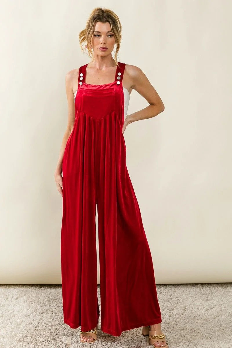 Inc(Red)Ible Velvet Overalls