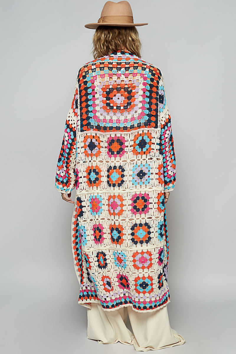 What's The Stitch Cardi - BEIGE Multi
