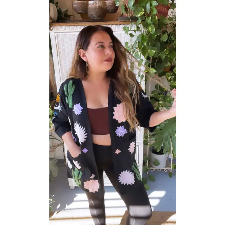 Embroidered Bohemian Night Sky Cardigan