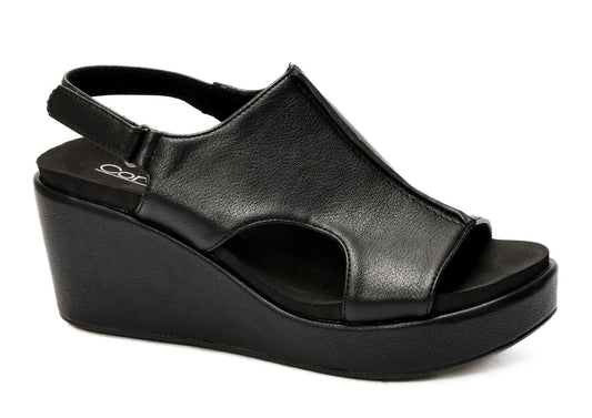 Carley Too Black Wrap Wedges by Corkys