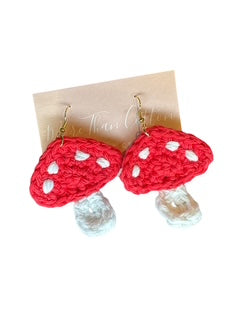 Red Mushroom Earrings