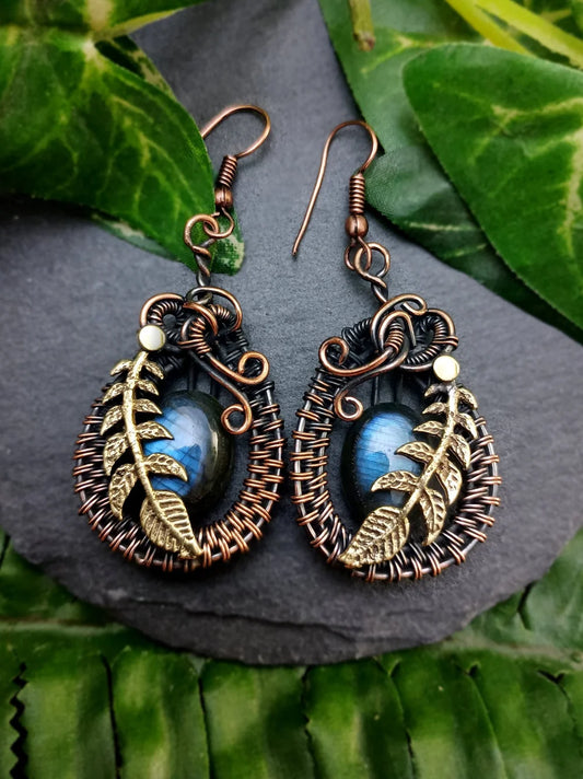 Wyldleaf Labradorite Teardrop Earrings