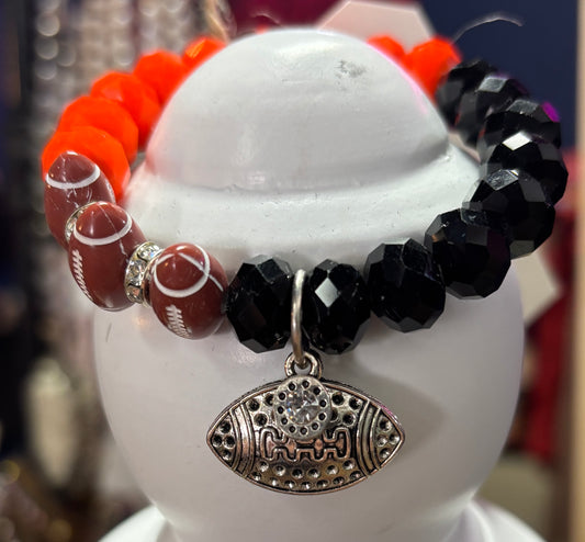 Football Bling Stretch Bracelet