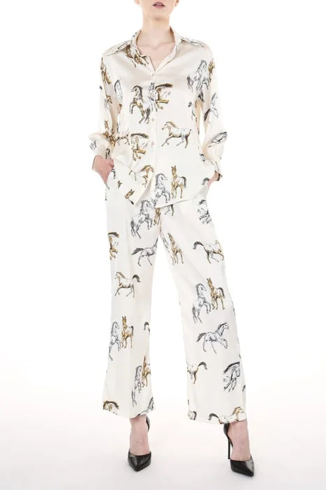 Wild Horses Loungewear Set~ White
