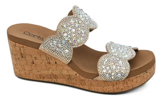 Make A Toast Sandals in Clear by Corkys