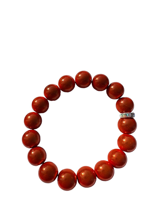 Orange Bracelet with Bling