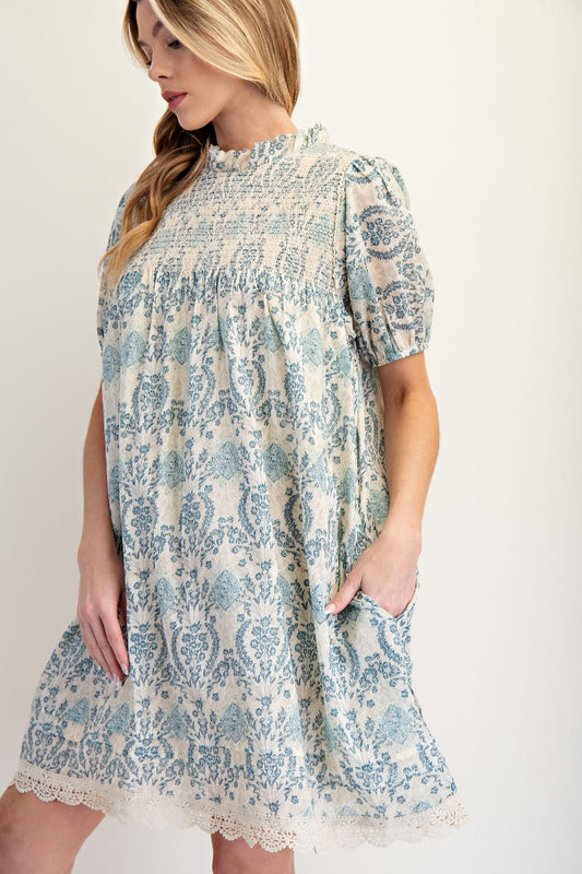 Baby, You Got It! Dress ~ Antique Blue