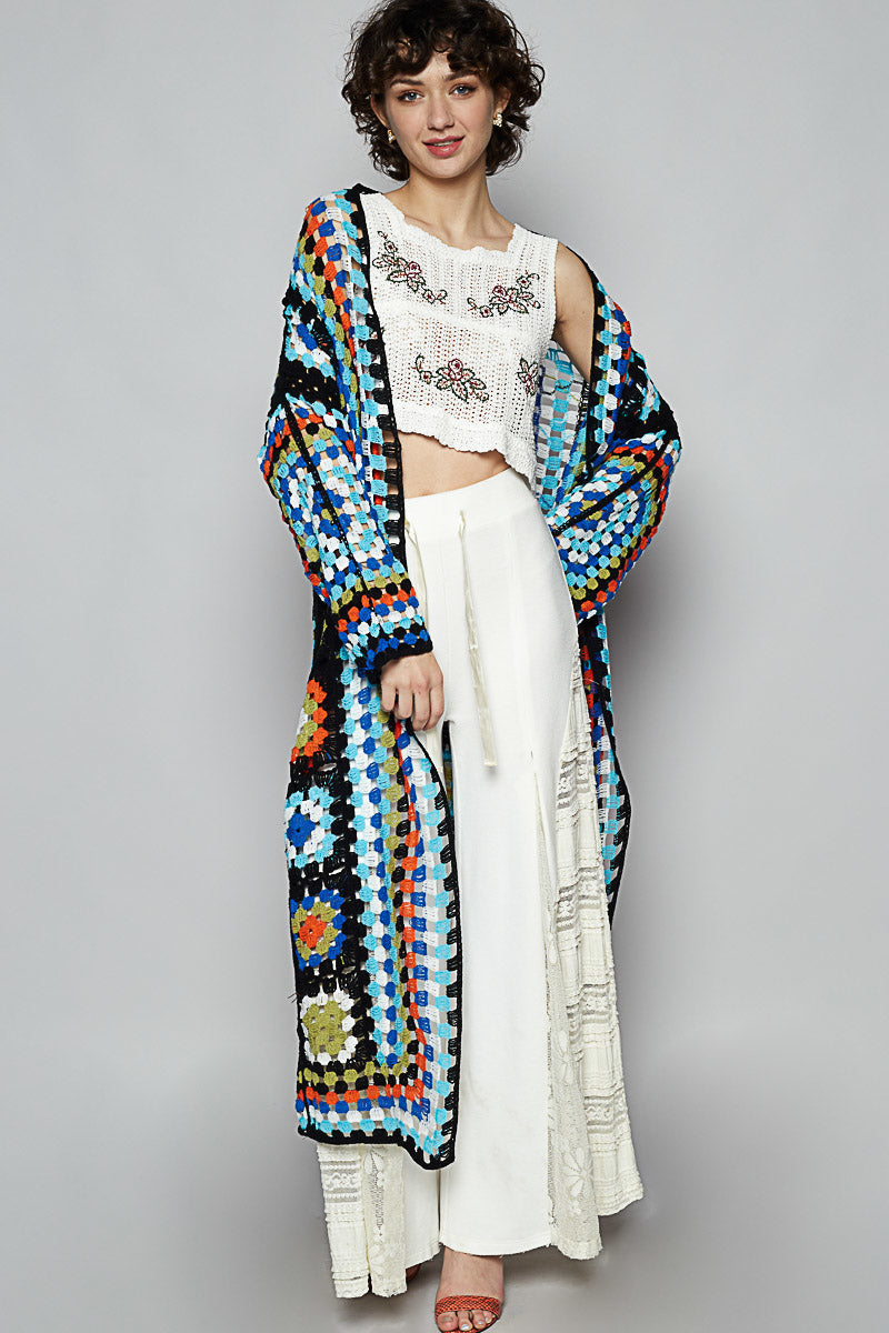 What's the Stitch Cardi- BLACK Multi