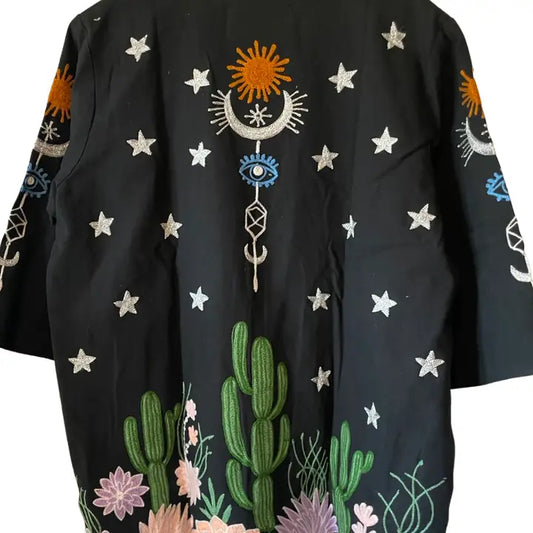 Embroidered Bohemian Night Sky Cardigan