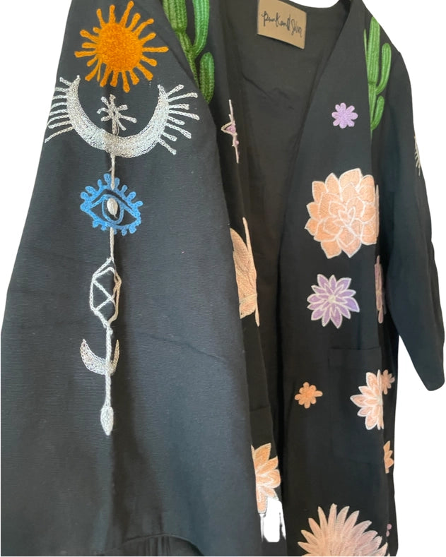 Embroidered Bohemian Night Sky Cardigan
