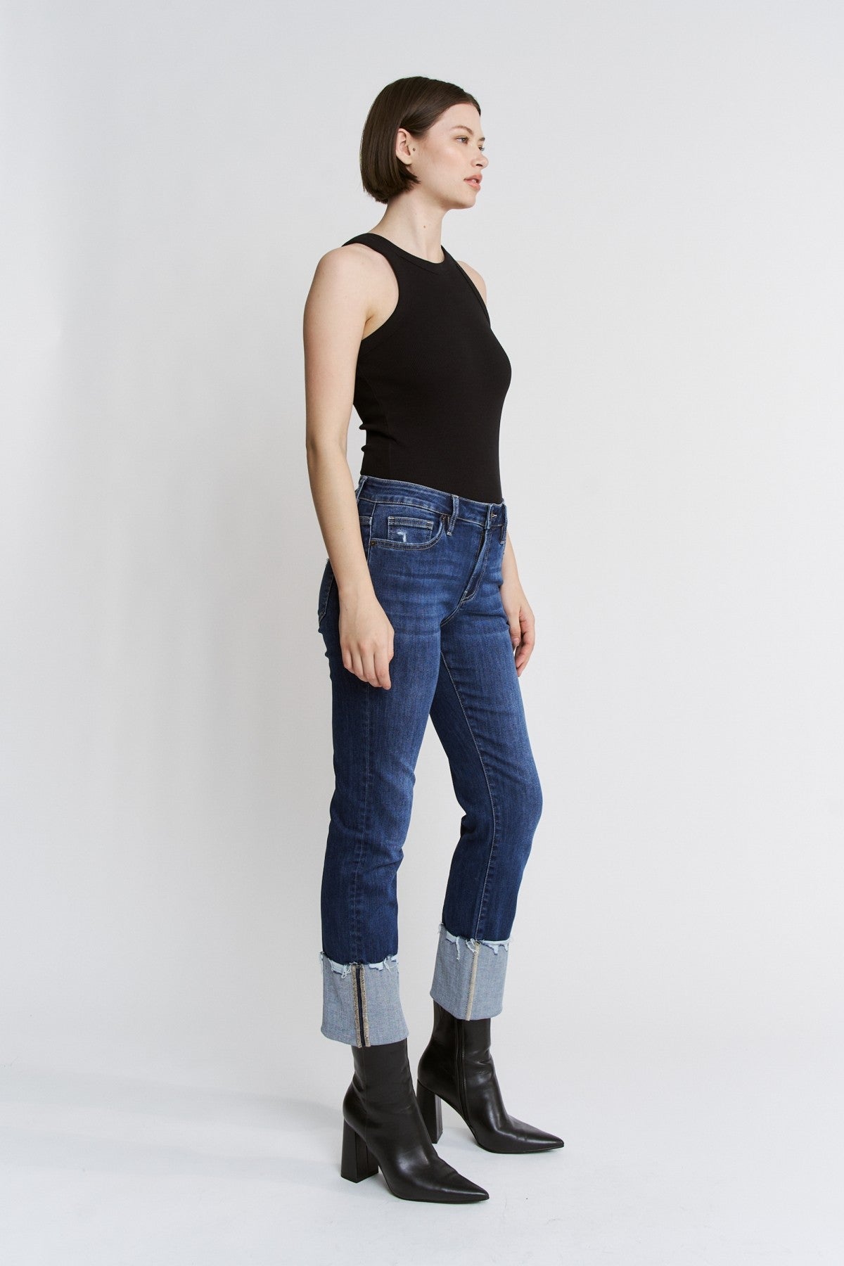 Free Spirited Cuffed Denim by Mica