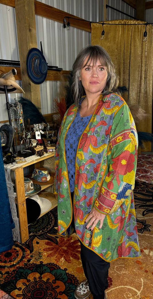 Long Kantha Reversible Jacket