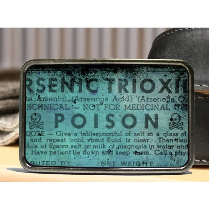 Teal Poison Belt Buckle