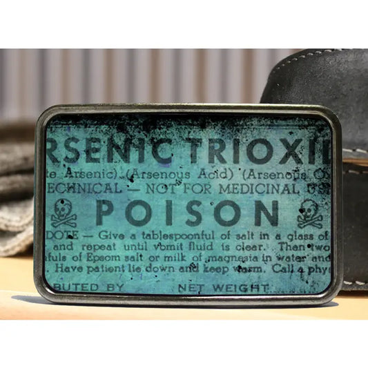 Teal Poison Belt Buckle