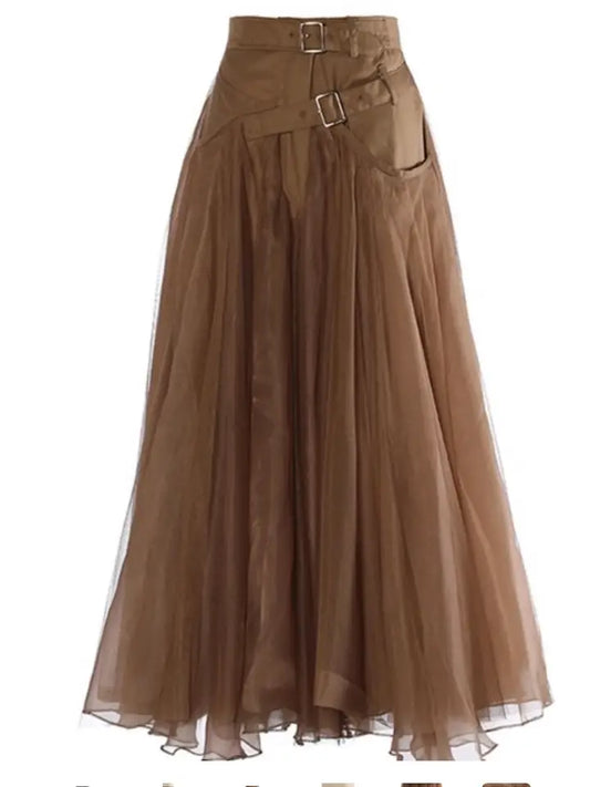 Midi Length Tulle skirt with a bit of a flare.