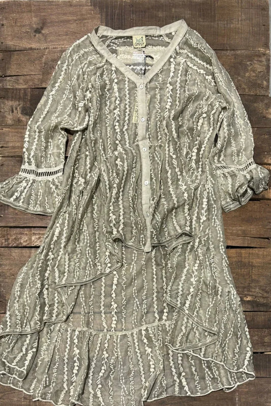 Garden Bliss High-Lo Top/Kimono