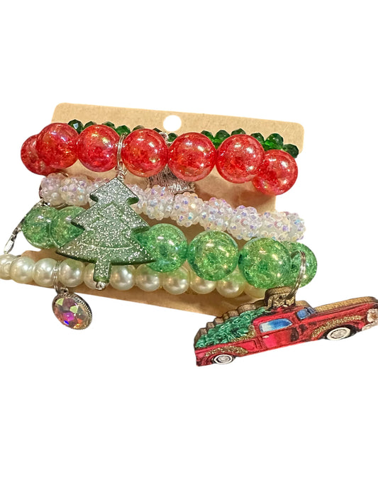 Picking Out The Tree Stacker in boho eclectic style