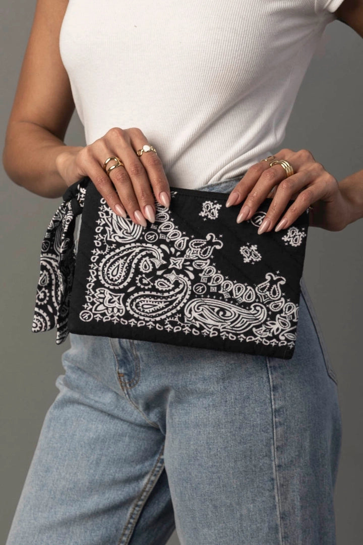 Midnight Bandana Clutch by Panache Apparel Co.