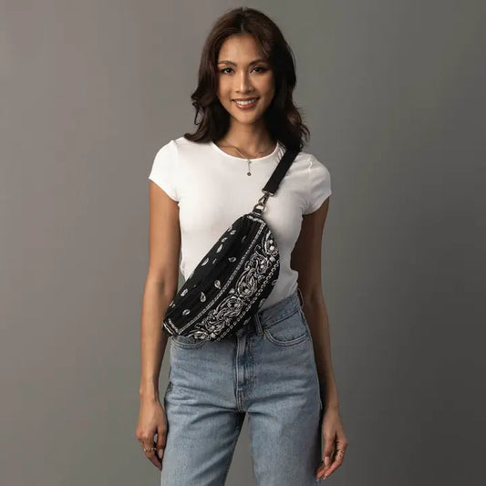 Midnight Bandana Crossbody by Panache Apparel Co