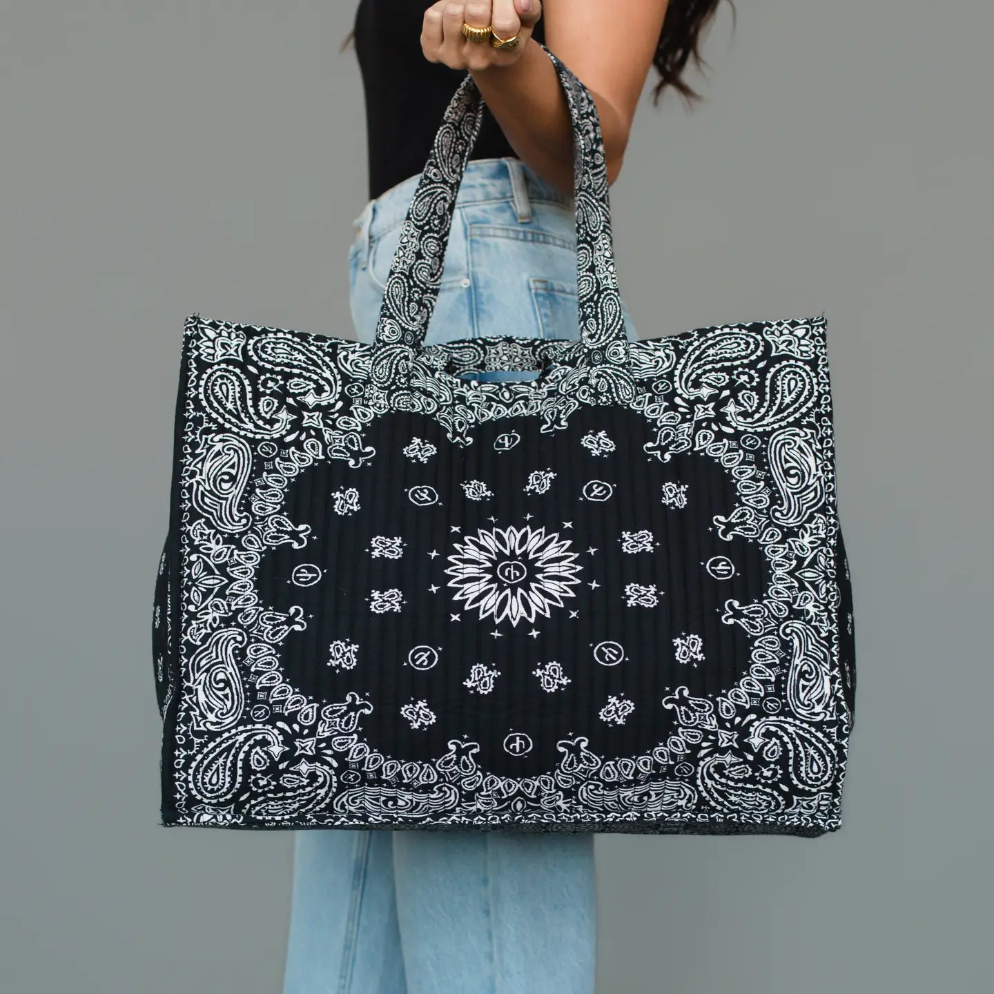 Midnight Bandana Getaway Tote by Panache Apparel Co.
