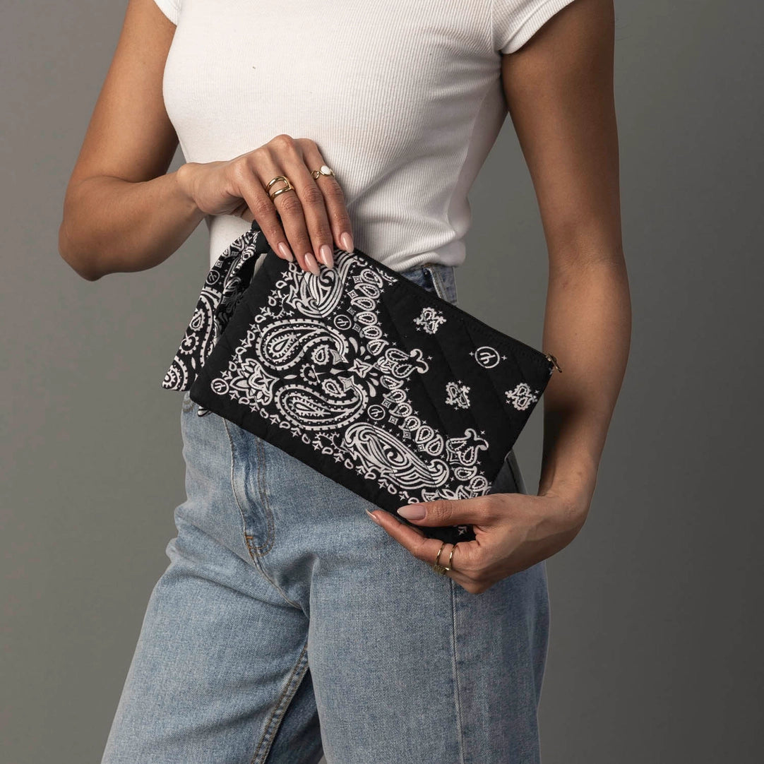 Midnight Bandana Clutch by Panache Apparel Co.