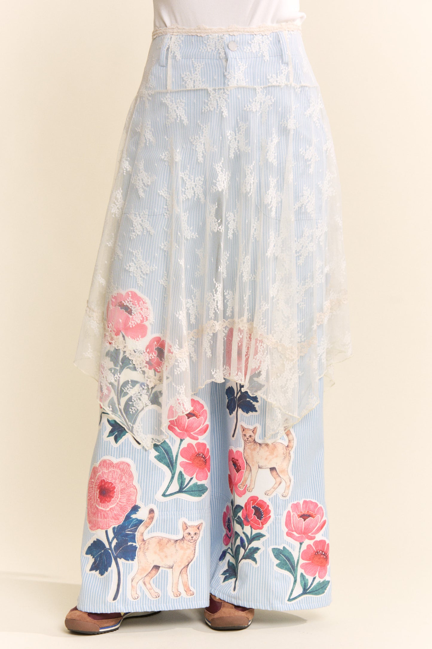 Moonflower Lace Overlay Skirt