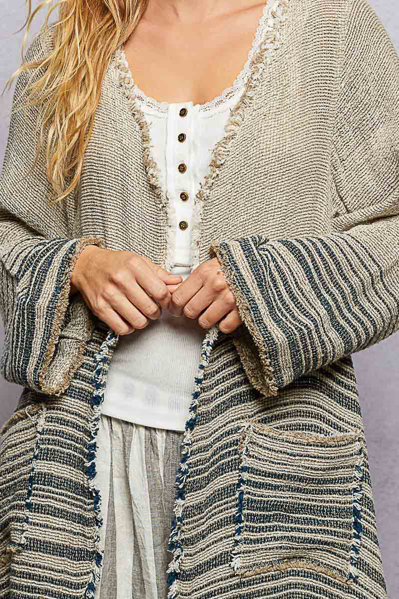 Nomadic Tides Textured Kimono by POL