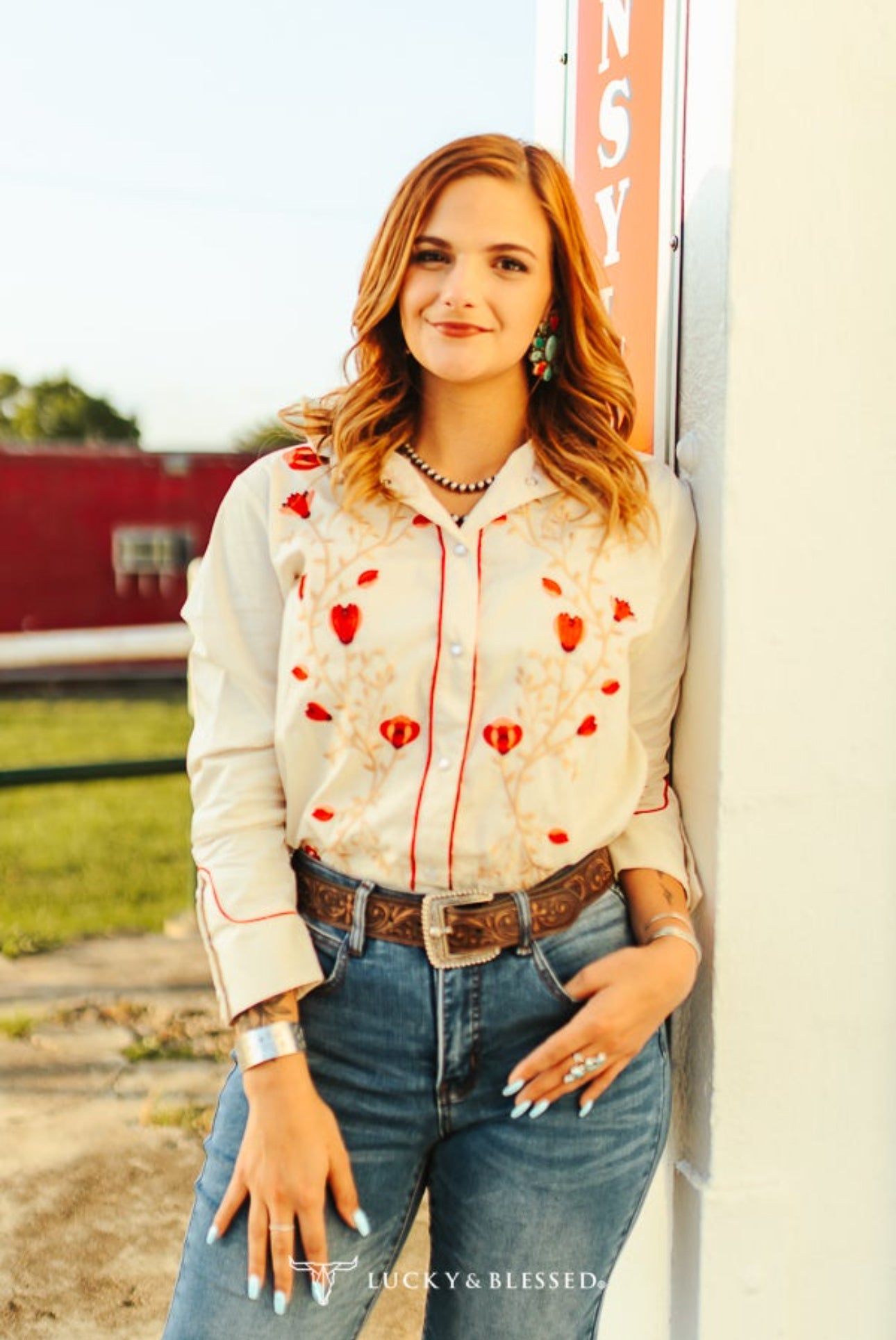 Western Flare Top in boho eclectic style