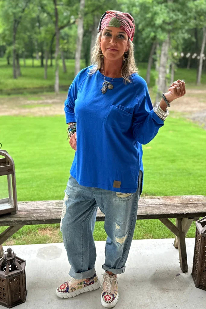 Wandering Meadow Sweatshirt - Royal Blue