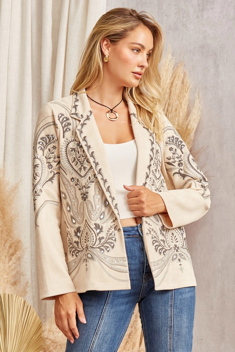 Persuading You Blazer in boho eclectic style